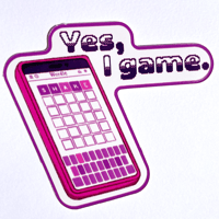 Wordle "Yes, I Game" Sticker