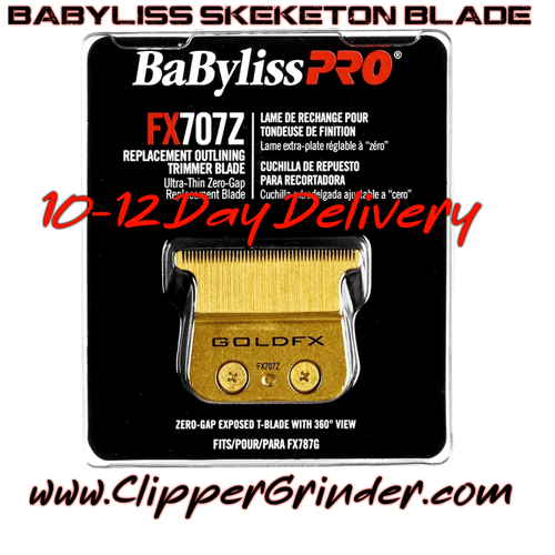 Image of (10-12 Day Delivery/Expedited) Gold "Modified" Babyliss FX Skeleton Trimmer Blade