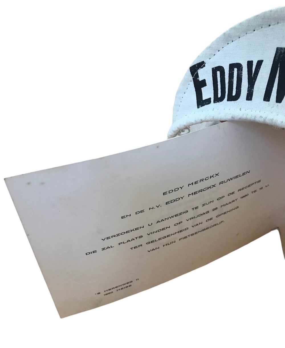 1980 ðŸ‡§ðŸ‡ª S.A. Cycles Eddy Merckx -  Invitation card for the inauguration of the factory