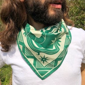 Image of Stay fierce- Green cotton scarf