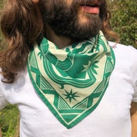 Image 1 of Stay fierce- Green cotton scarf