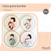 riscos de bordar: Abraços