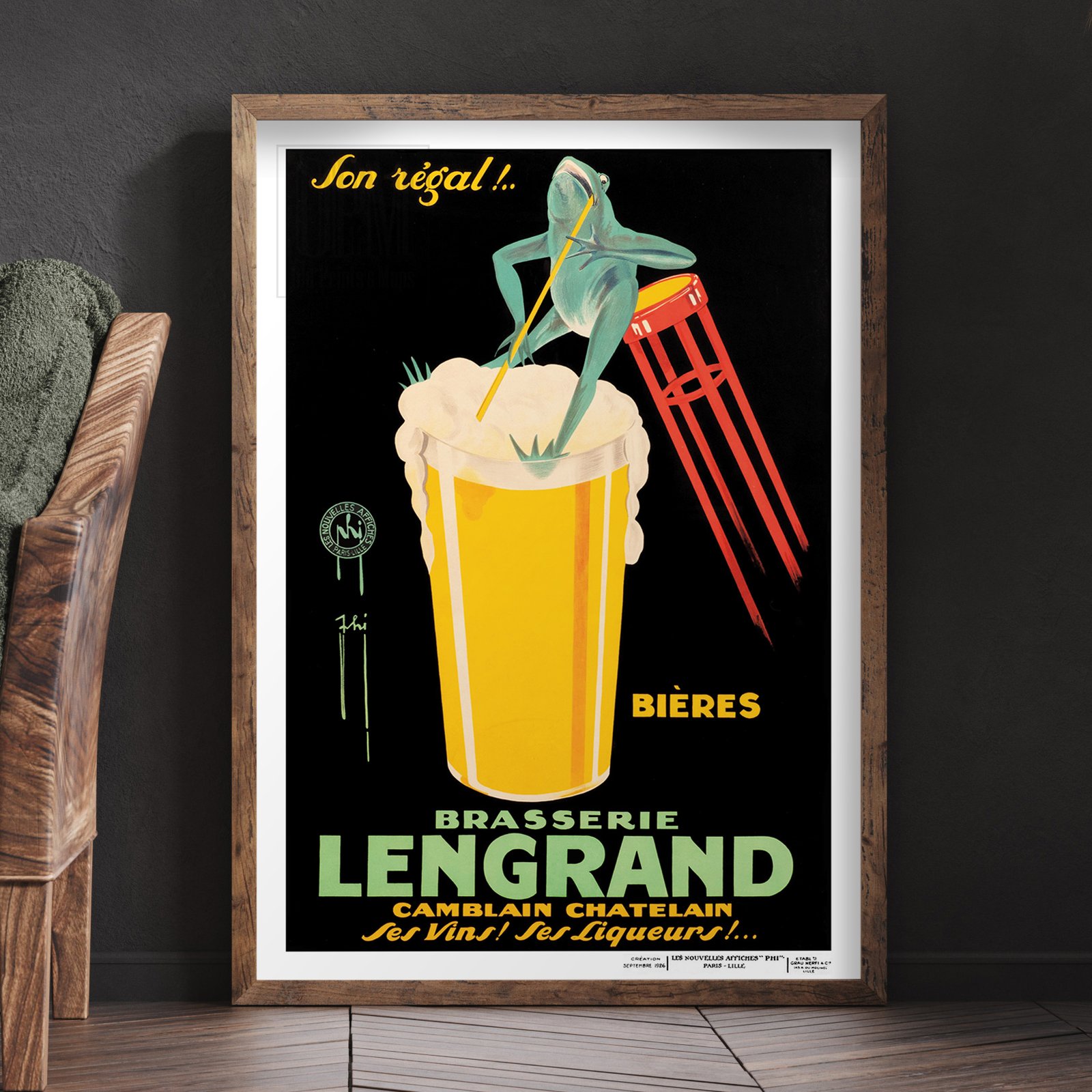 Brasserie Lengrand | G. Piana | MCMXXVI 1926 | Vintage Ads | Wall