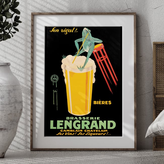 Brasserie Lengrand | G. Piana | 1926 | Vintage Ads | Wall Art Print | Vintage Poster
