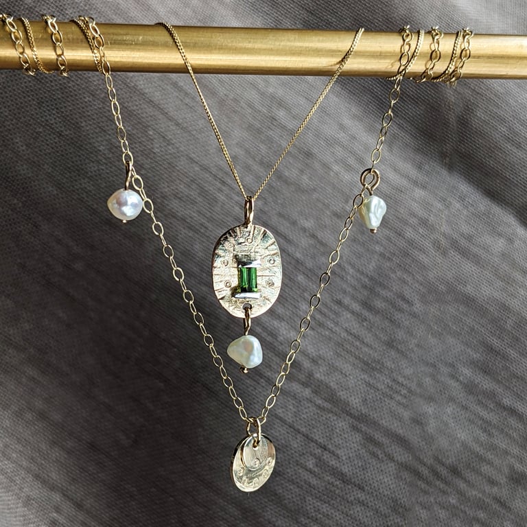 Eco Gold Orbit Pendant Image 3