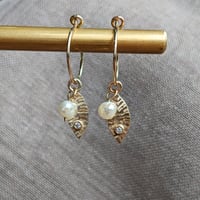 Image 2 of Maya Hoop Diamond Earrings