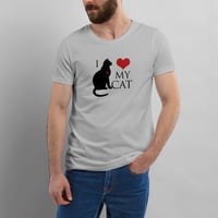 Image 1 of T-Shirt Uomo G - I love my cat (Im022)