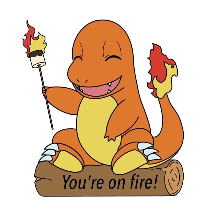 "You're On Fire!" Enamel Pin