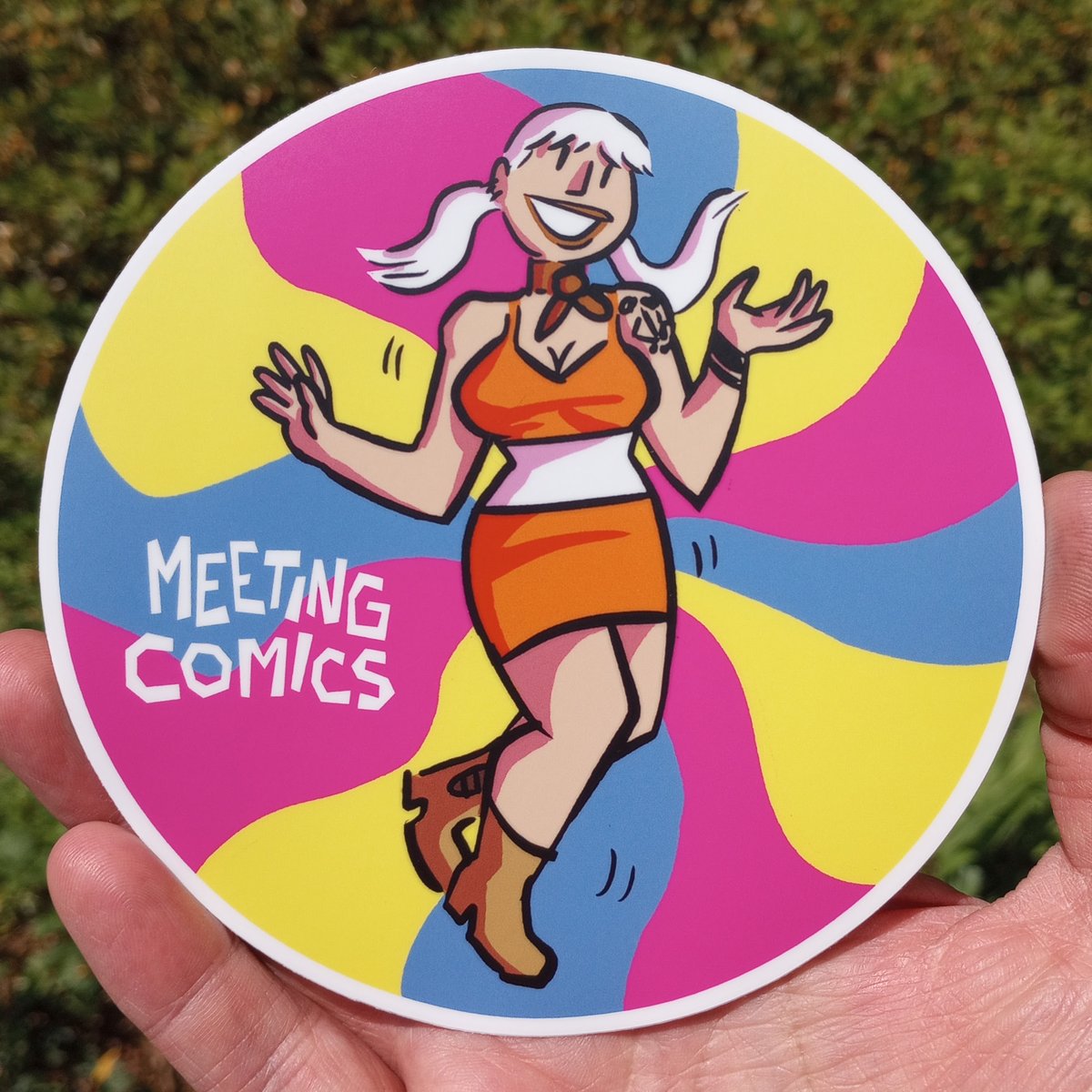 Image of Meeting Comics: Dancing Ellie GIANT sticker