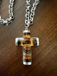 Image 1 of Amber Cross Necklace