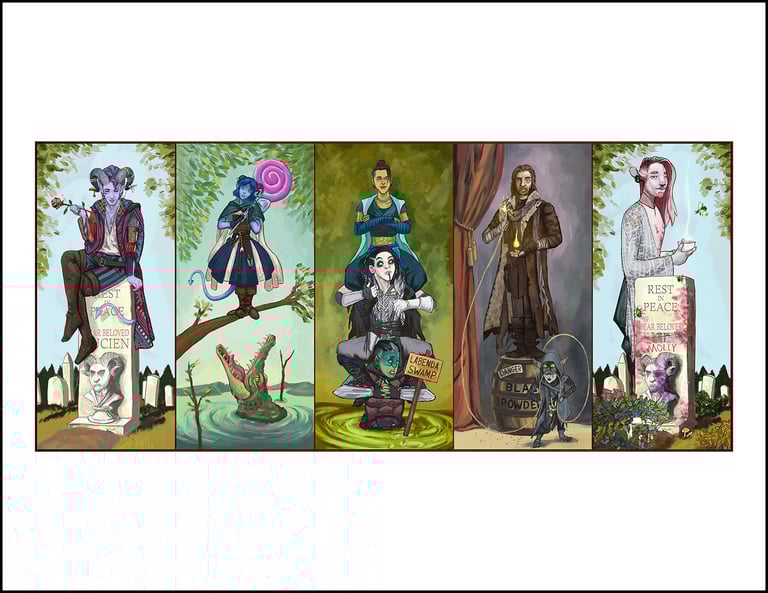 The Haunted Nein Critical Role Fanart Print