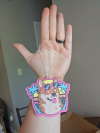 Image 4 of Pineapple scented Synthwave Shiba Air freshener 