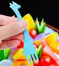 Image 4 of Giraffe Party Fruit Forks - 12pcs Assorted Colours