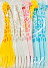 Giraffe Party Fruit Forks - 12pcs Assorted Colours