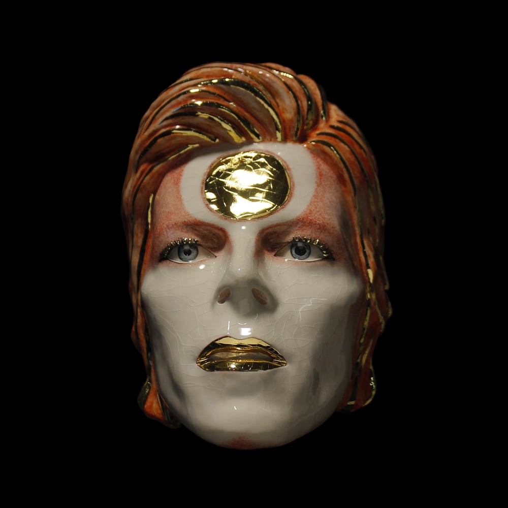 'Ziggy Stardust' Special Edition Painted Ceramic Face Sculpture