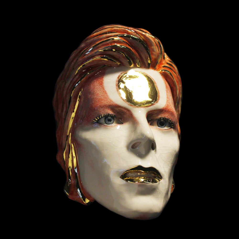'Ziggy Stardust' Special Edition Painted Ceramic Face Sculpture