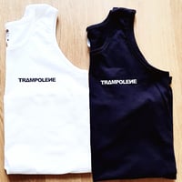 Image 1 of TRAMPOLENE vest in black or white, mens slim fit 'athletic' style