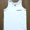 TRAMPOLENE vest in black or white, mens slim fit 'athletic' style