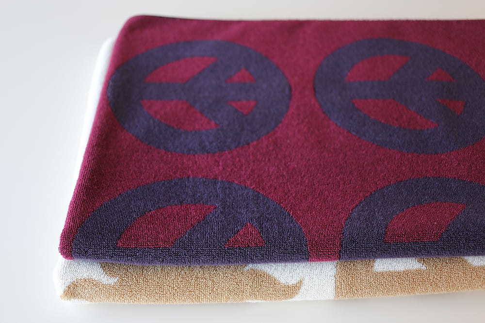 Image of Peace Towel <div>Berry & Eggplant</div>