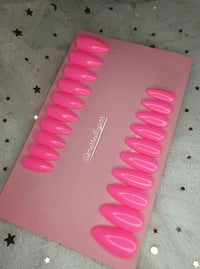 Image 2 of Hot Pink Basics Gel Press On Collection 