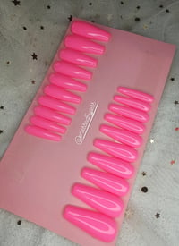Image 3 of Hot Pink Basics Gel Press On Collection 