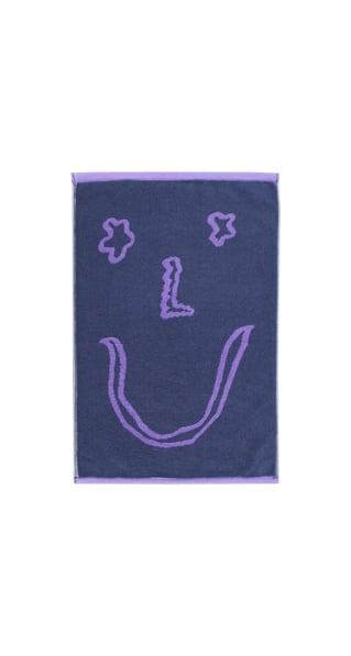 Image of Face Towel<div>Pansy–Navy</div>