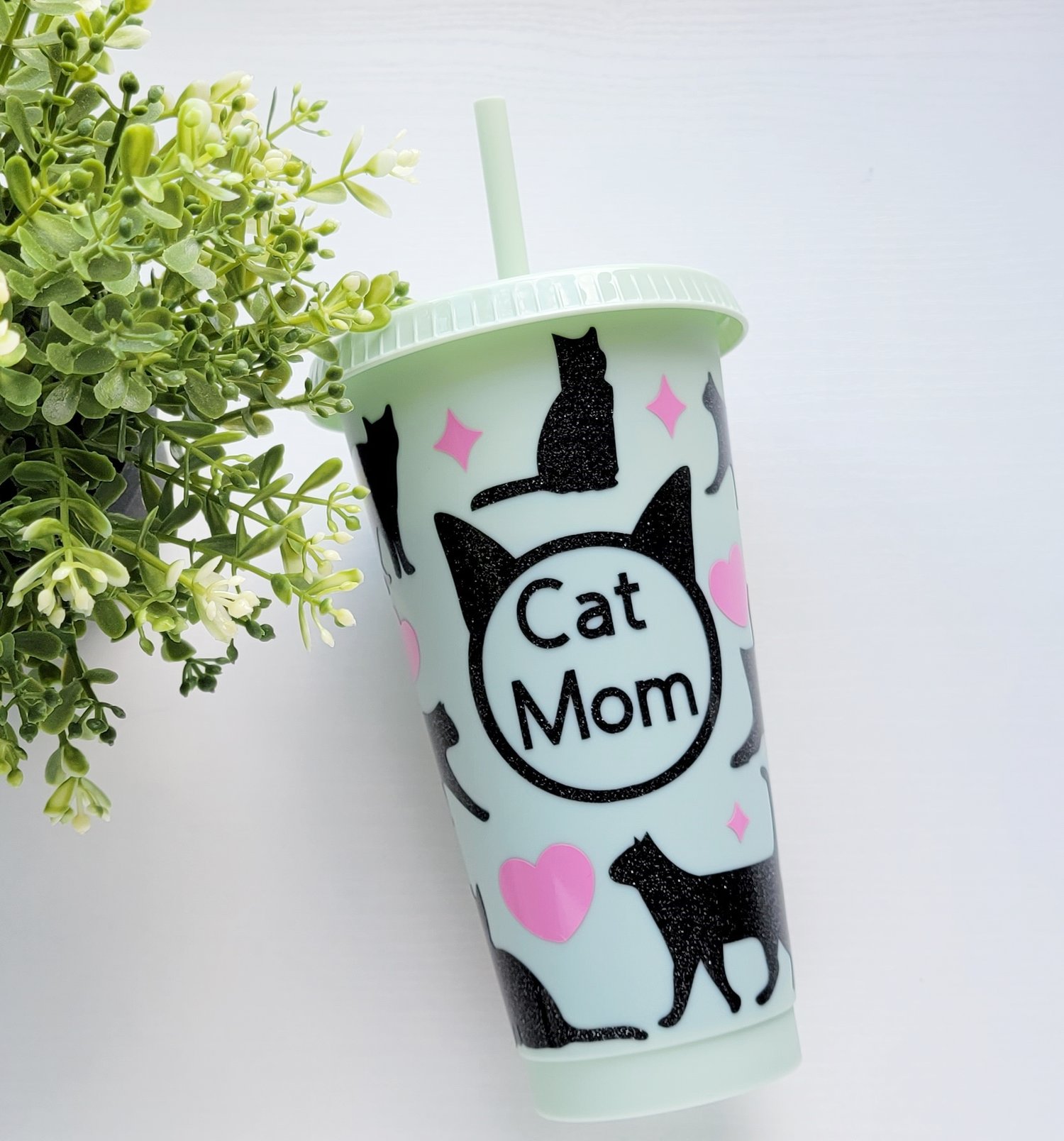 Image of Cat Mom 22ozz. Cold Liquid Tumbler