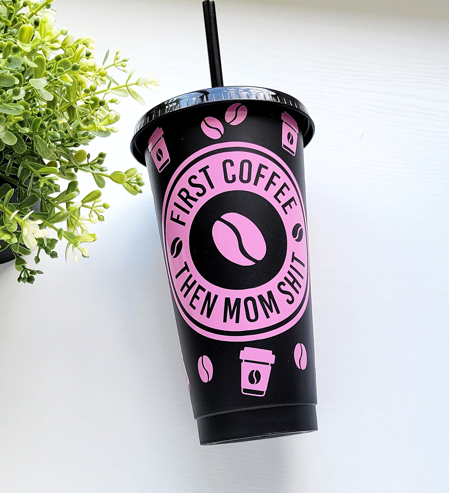 Image of First Coffee Then Mom Sh*T 22oz. Cold Liquid Tumbler