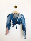 Vintage 1970s Love Melody Patchwork Denim & Lace Crop Top / Jacket