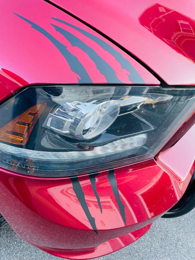 Universal Claw Vehicle Headlight Vinyl Decals for any Vehicle | Blacked ...