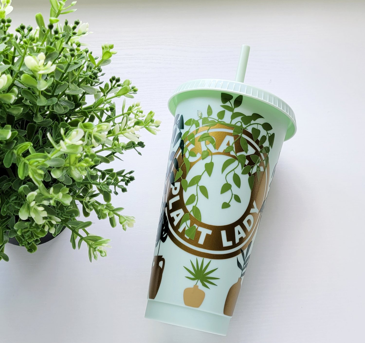 Image of Crazy Plant Lady 22oz. Cold Tumbler Cup