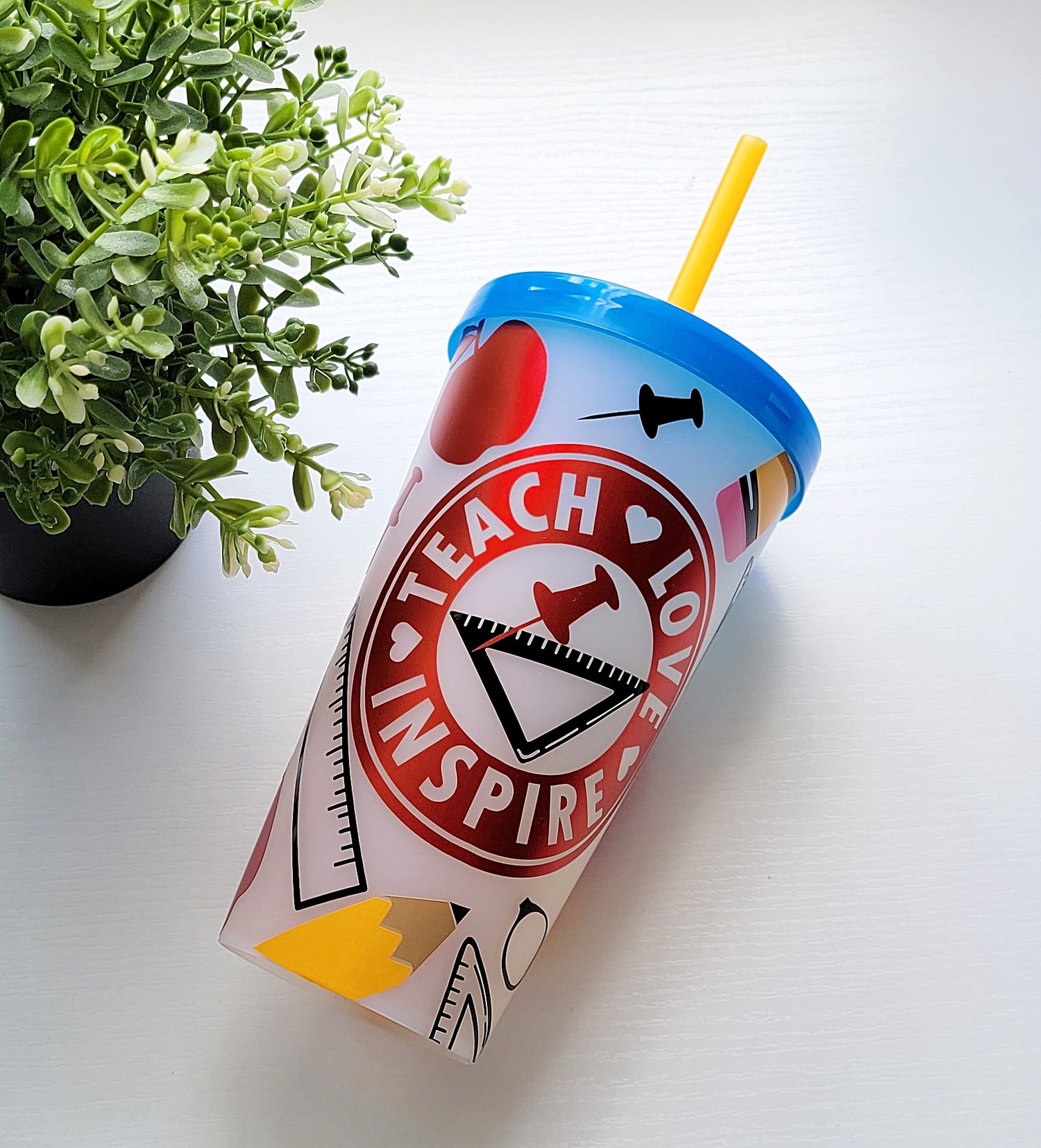 Image of Teach, Love Inspire 20oz. Color Changing Cold Liquid Tumbler