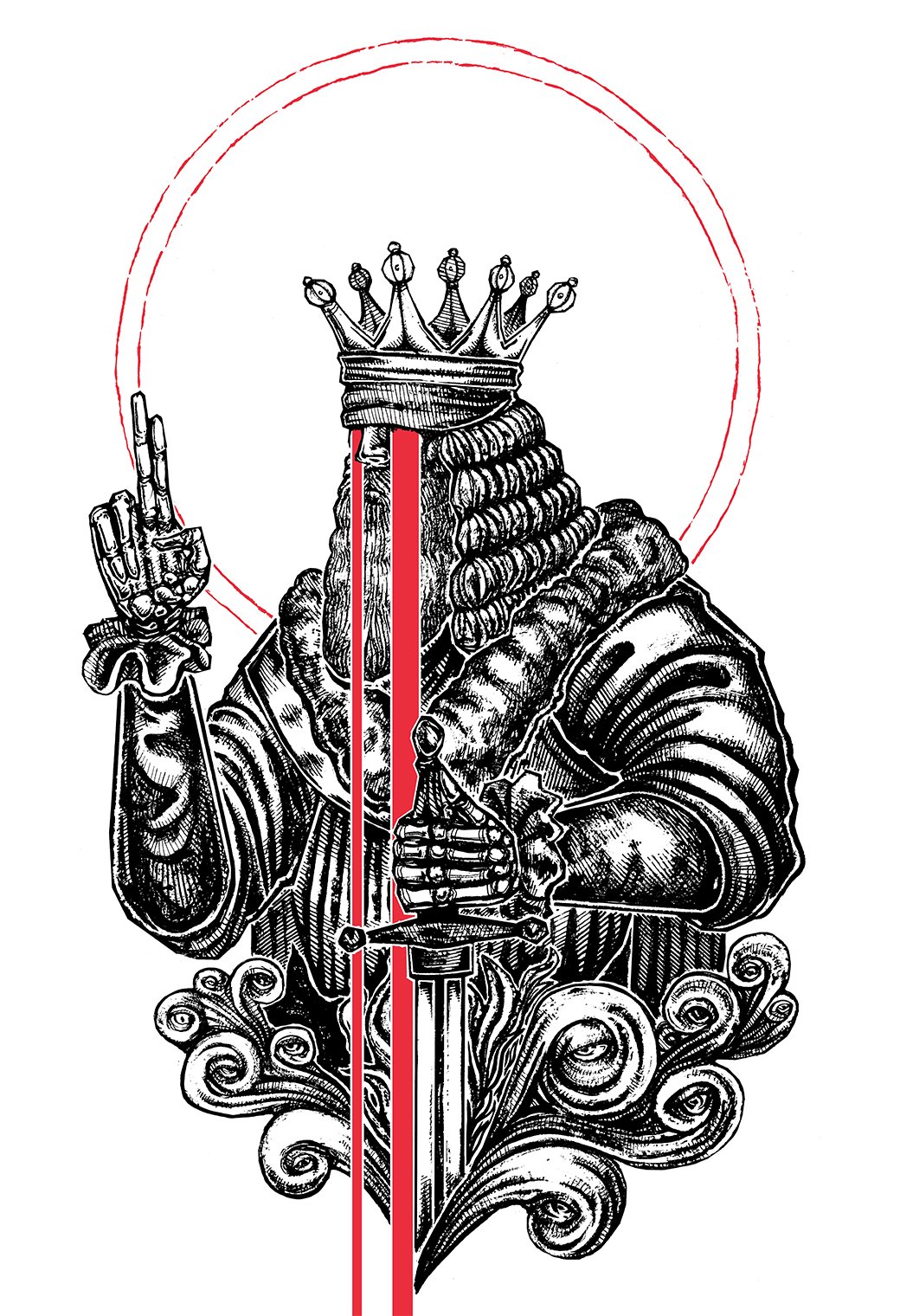 Image of "King of the Blind" 8.5”x11” Watercolor Print