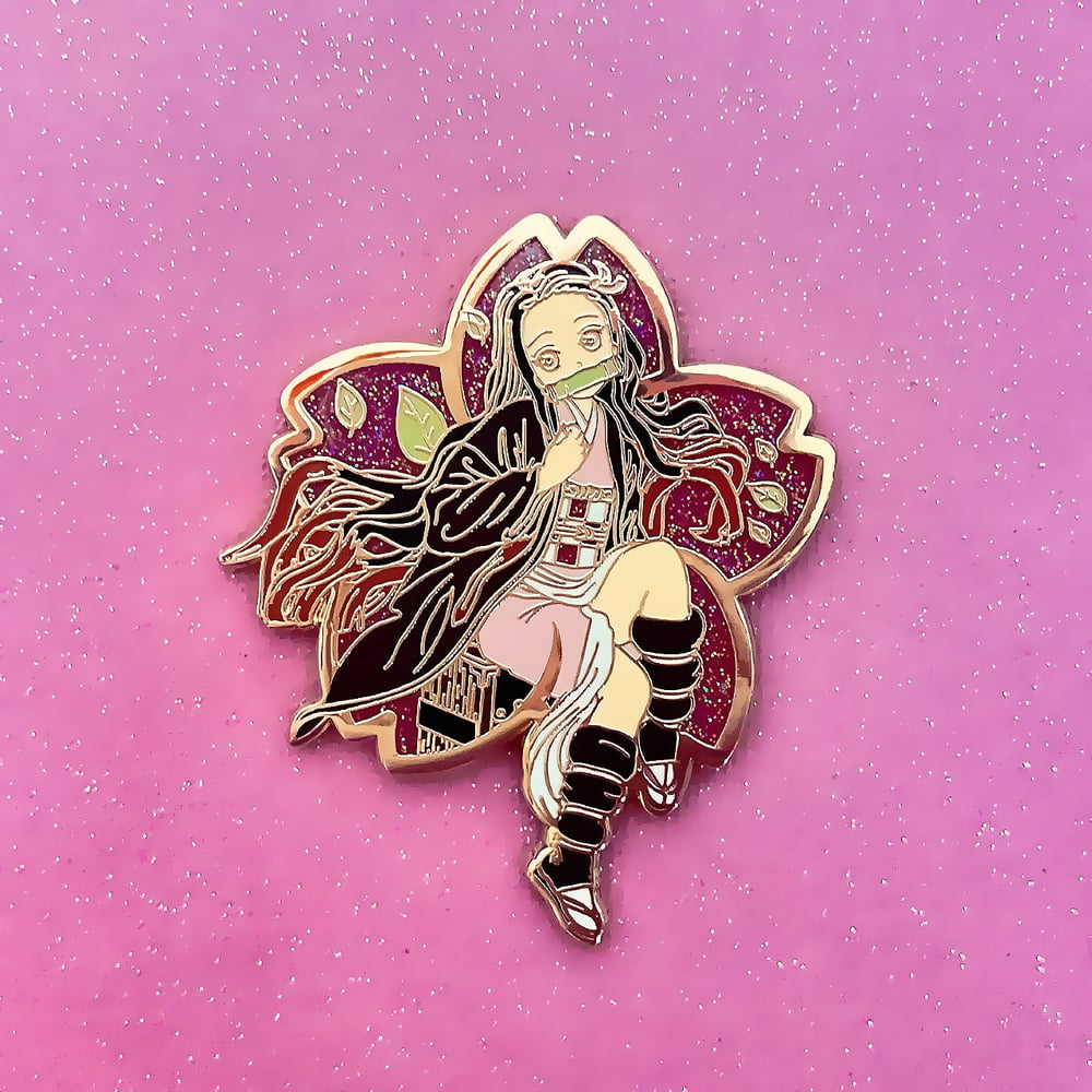 Image of 2.5in Nezuko Hard Enamel Pin