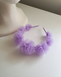 Image 1 of TULLE PUFF HEADBAND : LILAC