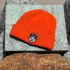 Orange Wolf Beanie 