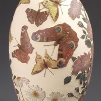 Image 4 of Butterflies & flowers sgraffito vessel  