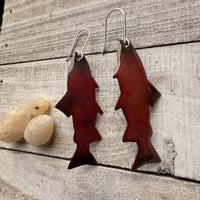 Iqalluk Salmon - Glass Enamel on Copper 