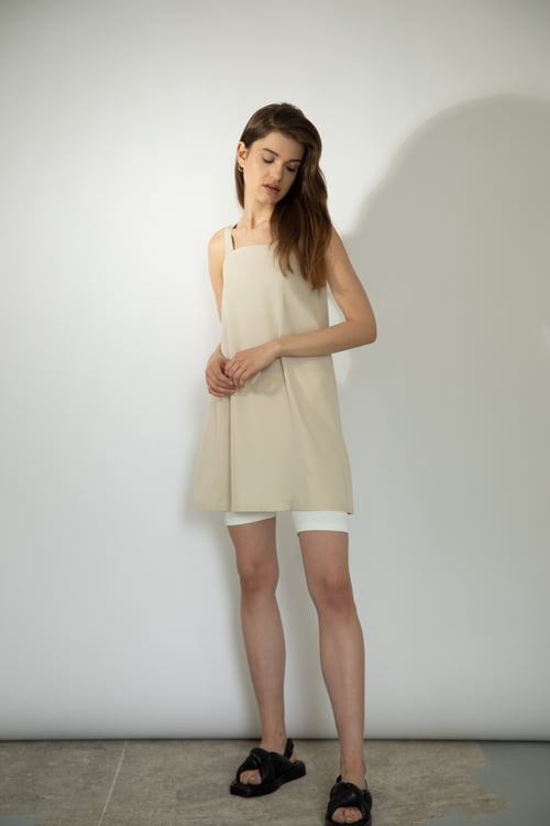 Image of Palette Beige Tencel Dress