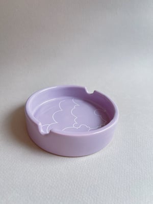 Clouds Ceramic Round Ashtray