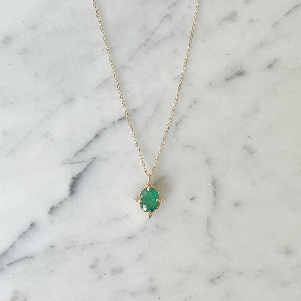 Image of Victorian Emerald Pendant Necklace
