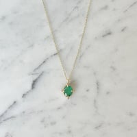 Image 1 of Victorian Emerald Pendant Necklace