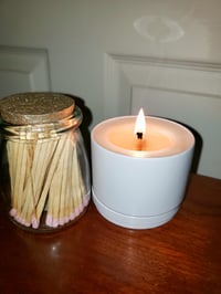 Image 3 of Black tin essential oil candle & match set