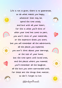 Do what makes you happy poem print 