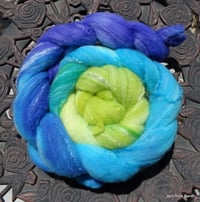 Image 1 of Mermaids Gradient 6+ ounces Targhee Bamboo Silk Combed Top - ON SALE
