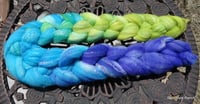 Image 2 of Mermaids Gradient 6+ ounces Targhee Bamboo Silk Combed Top - ON SALE