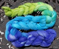 Image 3 of Mermaids Gradient 6+ ounces Targhee Bamboo Silk Combed Top - ON SALE