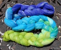 Image 5 of Mermaids Gradient 6+ ounces Targhee Bamboo Silk Combed Top - ON SALE