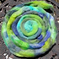 Image 2 of Mermaids Space Dyed Targhee Bamboo Silk 4 ounces - ON SALE