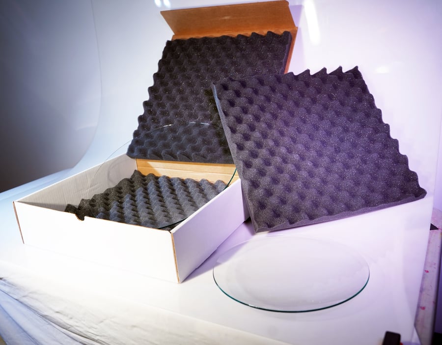 Image of Convex Glass Set with Padded Case for Liquid Light Shows